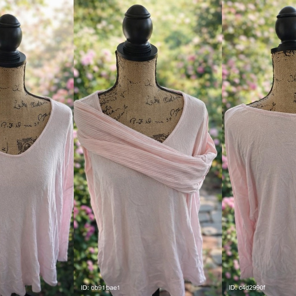 Light Pink V-Neck Sweater